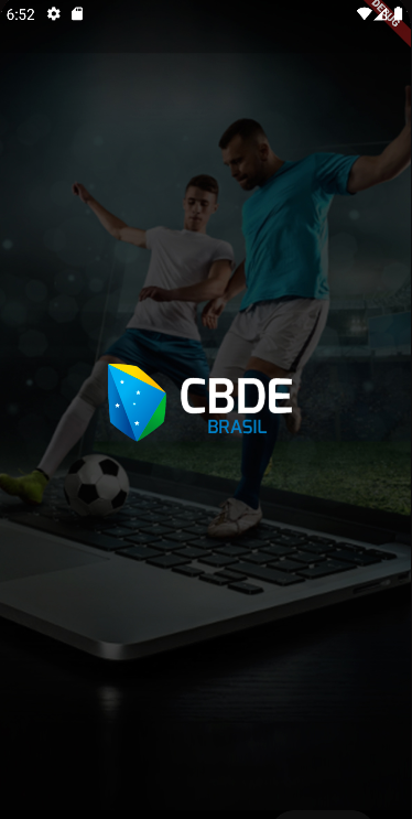 CBDE Brasil - tela inicial